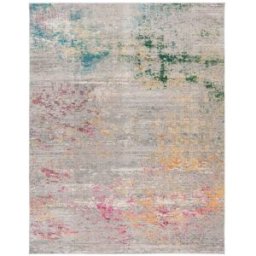 Safavieh Alfombra contemporáneo de polipropileno gris/oro, 244 x 305 cm