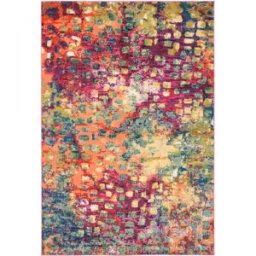 Safavieh Alfombra contemporáneo de polipropileno rosa/oro, 183 x 274 cm
