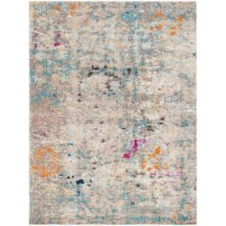 Safavieh Alfombra contemporáneo de polipropileno gris/oro, 244 x 305 cm