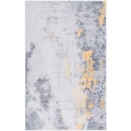 Safavieh Alfombra contemporáneo de poliéster gris/oro, 152 x 244 cm