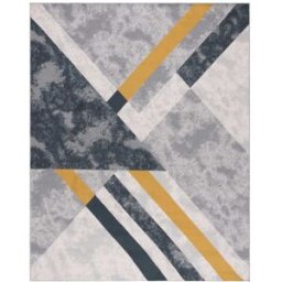 Safavieh Alfombra moderno de poliéster gris/oro, 240 x 305 cm