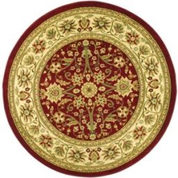 Safavieh Alfombra tradicional de polipropileno rojo/blanco, 183 cm