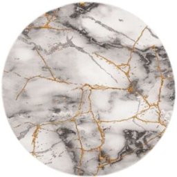 Safavieh Alfombra contemporáneo de polipropileno gris/oro, 122 x 122 cm