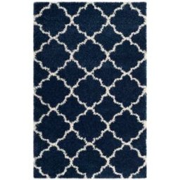 Safavieh Alfombra de polipropileno azul/blanco, 122 x 183 cm