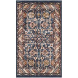 Safavieh Alfombra tradicional de polipropileno azul/blanco, 122 x 183 cm