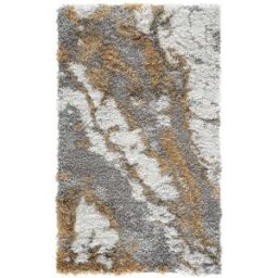 Safavieh Alfombra de polipropileno gris/oro, 122 x 183 cm