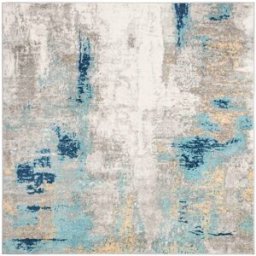 Safavieh Alfombra contemporáneo de polipropileno gris/oro, 201 x 201 cm