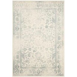 Safavieh Alfombra vintage de polipropileno blanco/gris, 155 x 229 cm