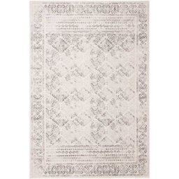 Safavieh Alfombra transicional de polipropileno blanco/gris, 183 x 274 cm