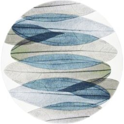 Safavieh Alfombra contemporáneo de polipropileno blanco/azul, 122 cm