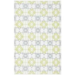 Safavieh Alfombra ecológico de plástico reciclado blanco/gris, 122 x 183 cm