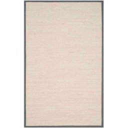 Safavieh Alfombra fibra natural de sisal blanco/gris, 152 x 244 cm