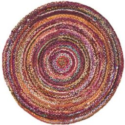 Safavieh Alfombra casa rural de algodón naranja/multicolor, 122 x 122 cm