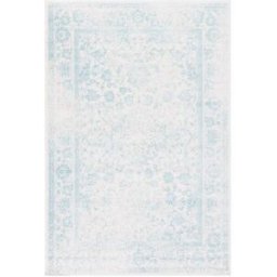 Safavieh Alfombra vintage de polipropileno blanco/azul, 122 x 183 cm
