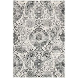 Safavieh Alfombra tradicional de polipropileno beige/plata, 122 x 183 cm