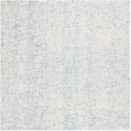 Safavieh Alfombra geométrico de lana azul/blanco, 183 x 183 cm