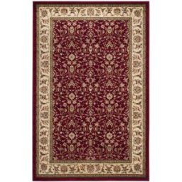 Safavieh Alfombra tradicional de polipropileno rojo/blanco, 122 x 183 cm