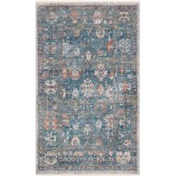 Safavieh Alfombra tradicional de polipropileno azul/blanco, 122 x 183 cm