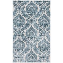 Safavieh Alfombra transicional de polipropileno azul/blanco, 122 x 183 cm