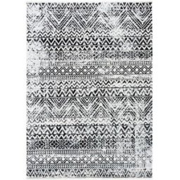 Safavieh Alfombra bohemio de polipropileno blanco/gris, 122 x 183 cm