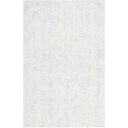 Safavieh Alfombra geométrico de lana azul/blanco, 122 x 183 cm