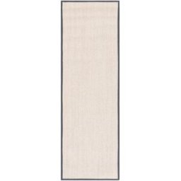 Safavieh Alfombra fibra natural de sisal blanco/gris, 76 x 244 cm