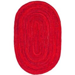 Safavieh Alfombra casa rural de algodón rojo, 122 x 183 cm