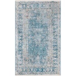 Safavieh Alfombra tradicional de polipropileno azul/blanco, 122 x 183 cm