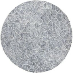 Safavieh Alfombra moderno de lana azul/blanco, 122 cm