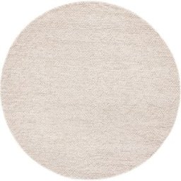 Safavieh Alfombra tonalidad sólida de lana beige/blanco, 183 cm