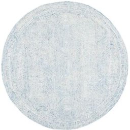 Safavieh Alfombra bohemio de lana blanco/azul, 122 x 122 cm