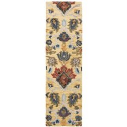 Safavieh Alfombra tradicional de lana oro/multicolor, 69 x 244 cm