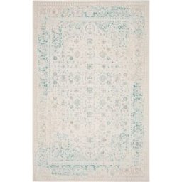 Safavieh Alfombra glam de polipropileno azul/blanco, 155 x 231 cm