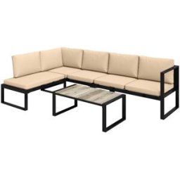 Outsunny Conjunto de jardín 247x152x65 cm caqui