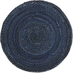 Safavieh Alfombra casa rural de algodón azul/negro, 183 x 183 cm