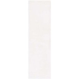 Safavieh Alfombra sólido y tonal de poliéster blanco, 69 x 244 cm