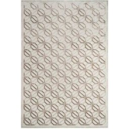 Safavieh Alfombra transicional de viscosa plata, 122 x 170 cm