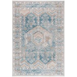 Safavieh Alfombra contemporáneo de polipropileno azul/oro, 122 x 183 cm