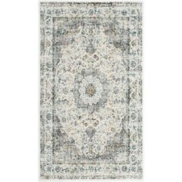 Safavieh Alfombra transicional de polipropileno gris/oro, 122 x 183 cm