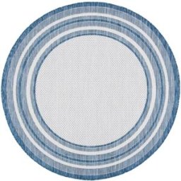Safavieh Alfombra geométrico de polipropileno blanco/azul, 160 cm