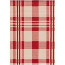 Safavieh Alfombra contemporáneo de polipropileno rojo/blanco, 160 x 231 cm