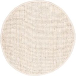 Safavieh Alfombra tonalidad sólida de yute blanco, 152 cm