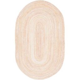Safavieh Alfombra casa rural de algodón beige, 152 x 244 cm
