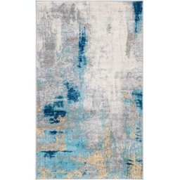 Safavieh Alfombra contemporáneo de polipropileno gris/oro, 122 x 183 cm