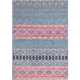 Safavieh Alfombra moderno chic de polipropileno azul/blanco, 122 x 183 cm