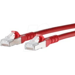 METZ CONNECT BTR 1308450566-E - Cable de conexión RJ45 Cat.6a S/FTP 0,5 m rojo