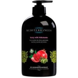 Mundonatural mediterraneus body milk hidratante 500 ml.