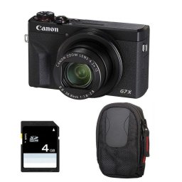 Cámara Compacta Canon PowerShot G7X Mark III 20,1MP Zoom 4x WiFi Bluetooth Tarjeta 8GB Funda