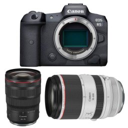Cámara Mirrorless Canon EOS R5 45MP Sensor Full-Frame RF 24-70mm y 70-200mm WiFi Bluetooth