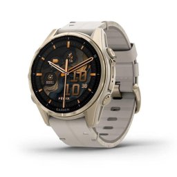 Garmin Fenix 8 Bluetooth GPS 43mm Oro Correa Gris Talla Única Resistencia Agua 10ATM SpO2